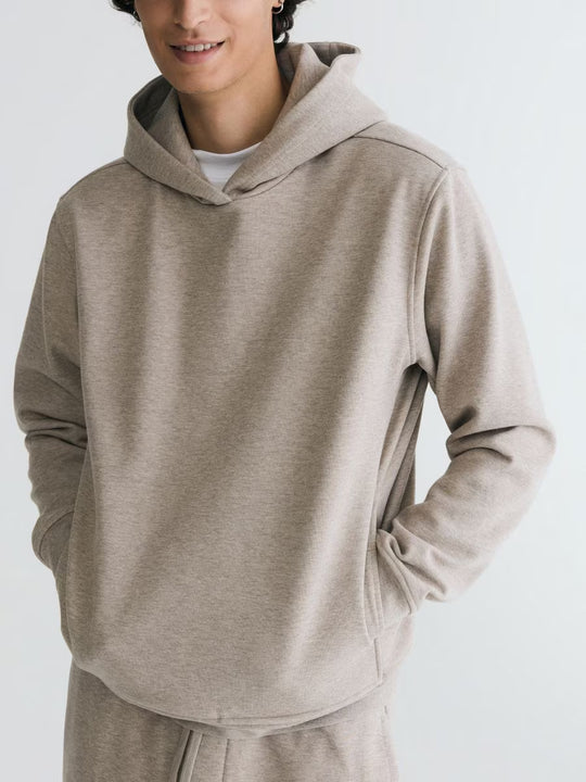 Huvtröja i Regular Fit-beige