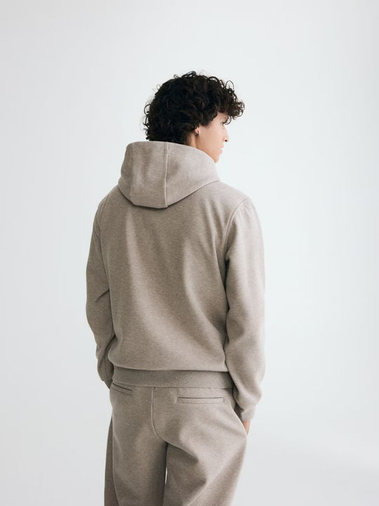Huvtröja i Regular Fit-beige