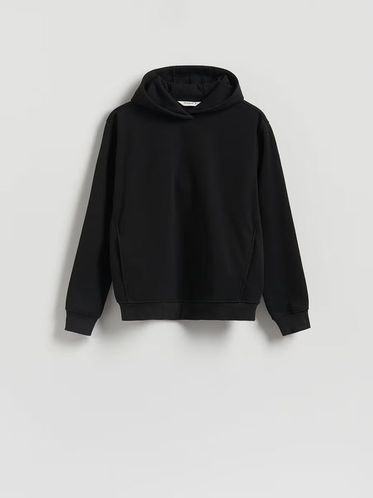 Huvtröja i Regular Fit-schwarz